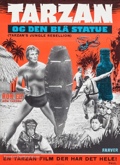 Tarzan&#039;s Jungle Rebellion - Danish Movie Poster