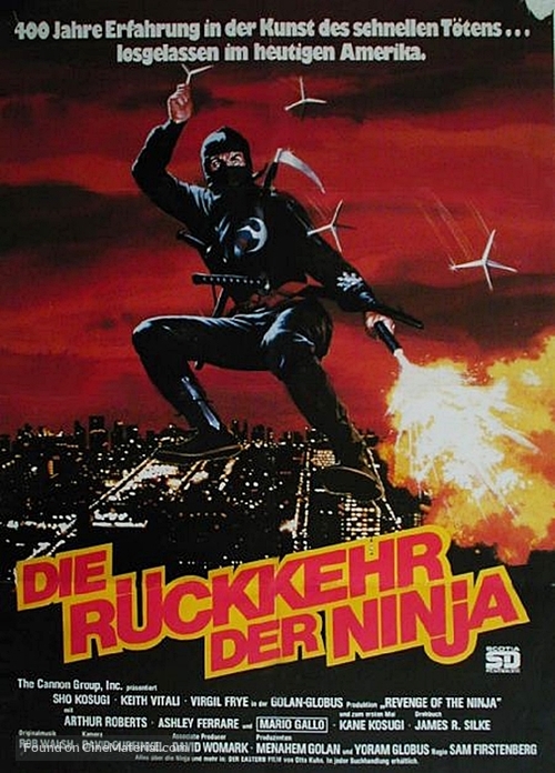 Revenge Of The Ninja - German Movie Poster