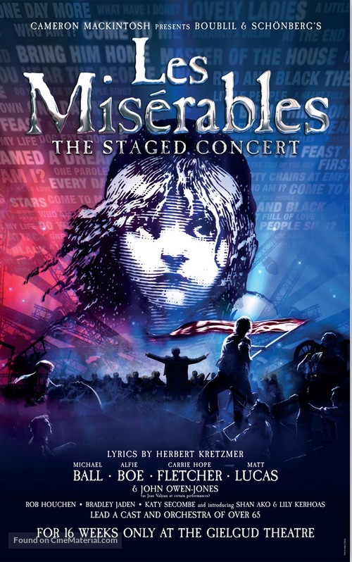 Les Mis&eacute;rables: The Staged Concert - British Movie Poster