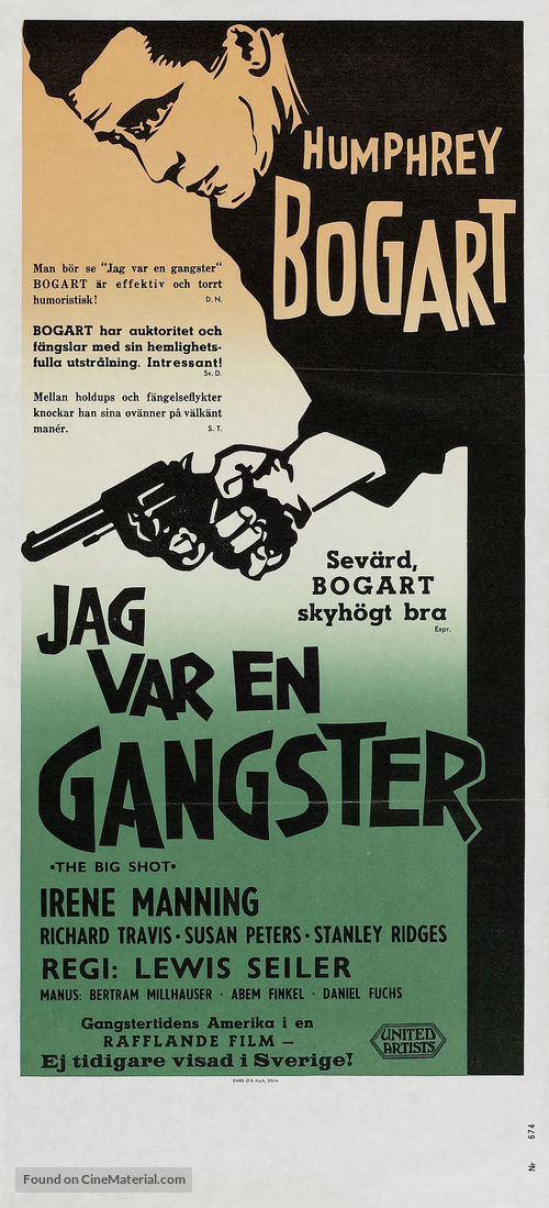 The Big Shot - Swedish Re-release movie poster