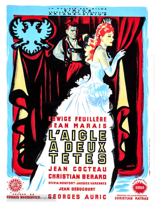 L&#039;aigle &agrave; deux t&ecirc;tes - French Movie Poster