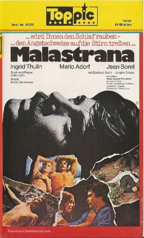 La corta notte delle bambole di vetro - German VHS movie cover