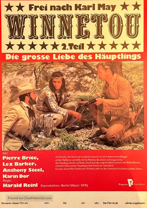 Winnetou - 2. Teil - German Movie Poster