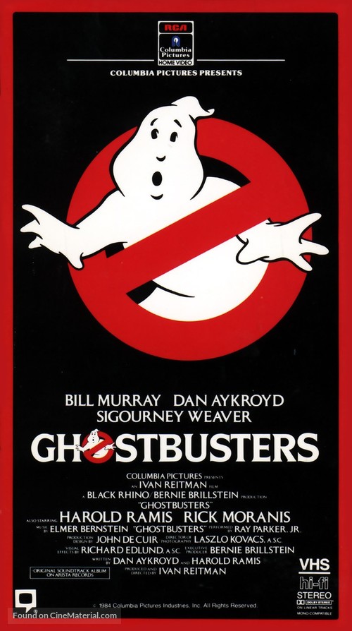 Ghostbusters - VHS movie cover