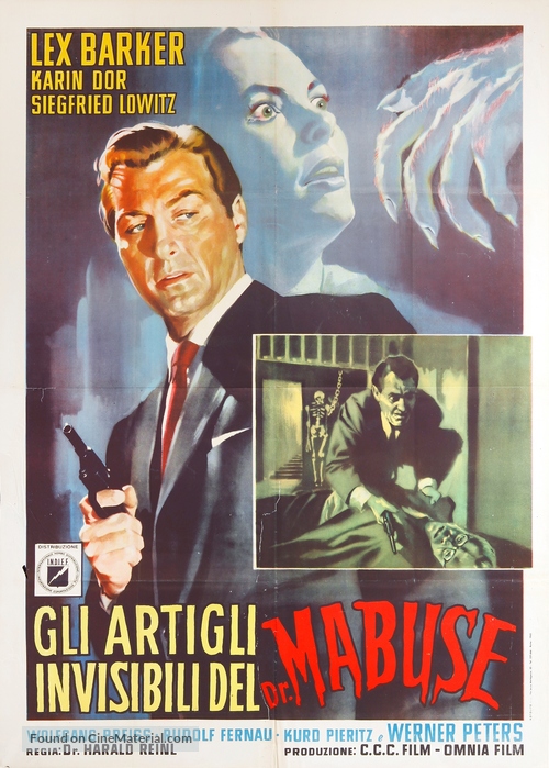 Die unsichtbaren Krallen des Dr. Mabuse - Italian Movie Poster
