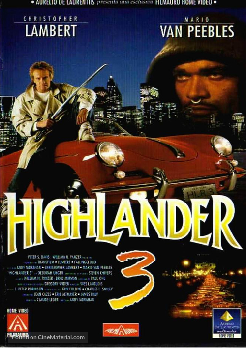 Highlander III: The Sorcerer - Italian Movie Cover