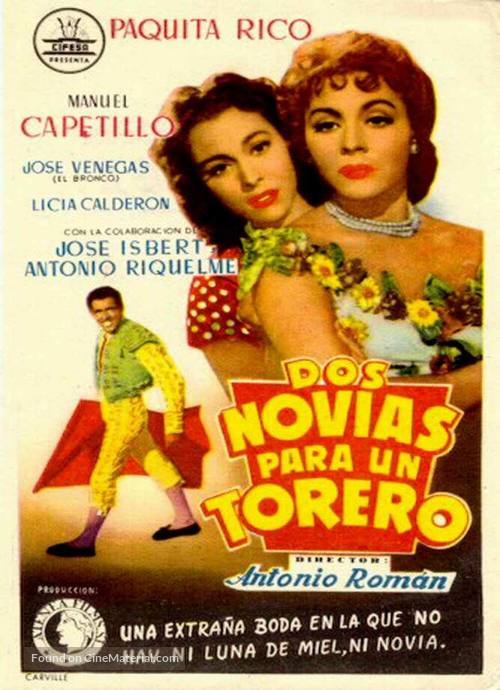 Dos novias para un torero - Spanish Movie Poster