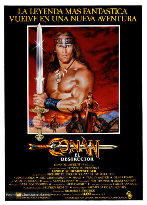 Conan The Destroyer - Spanish Movie Poster