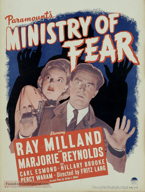 Ministry of Fear - Movie Poster