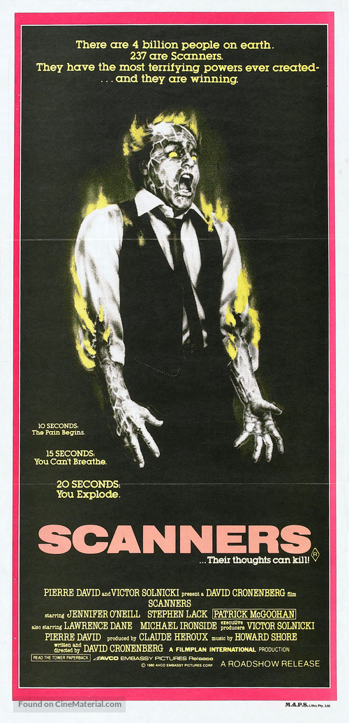 Scanners - Australian Movie Poster