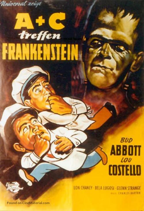 Bud Abbott Lou Costello Meet Frankenstein - German Movie Poster