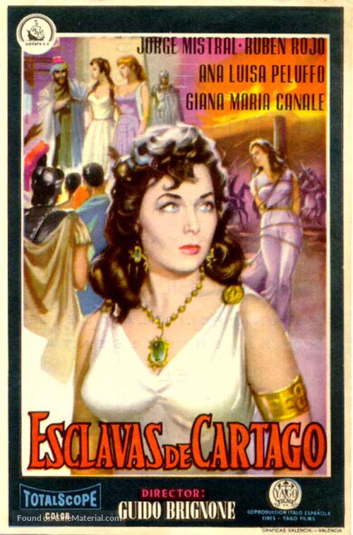 Schiave di Cartagine, Le - Spanish Movie Poster