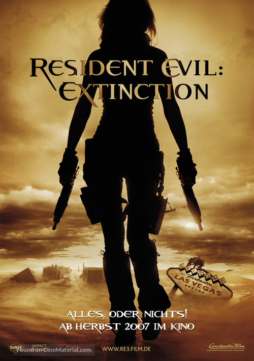 Resident Evil: Extinction - German Teaser movie poster