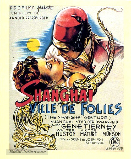 The Shanghai Gesture - Belgian Movie Poster