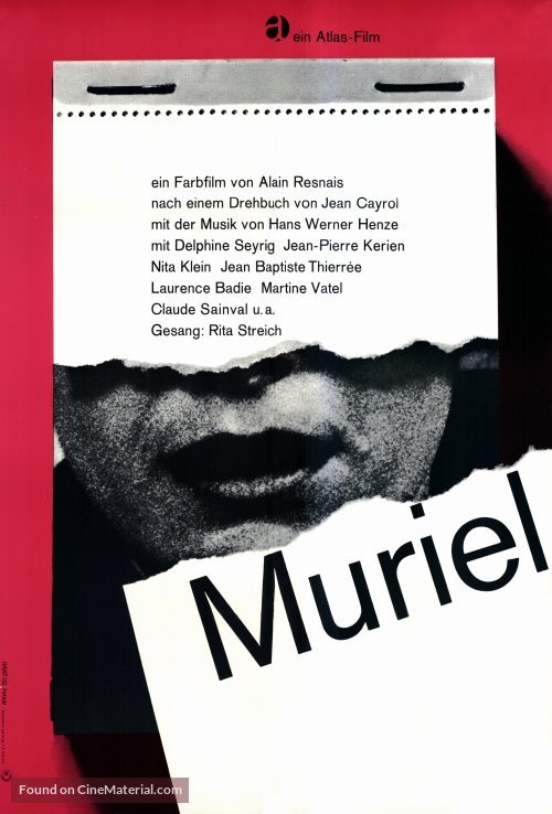Muriel ou Le temps d&#039;un retour - German Movie Poster