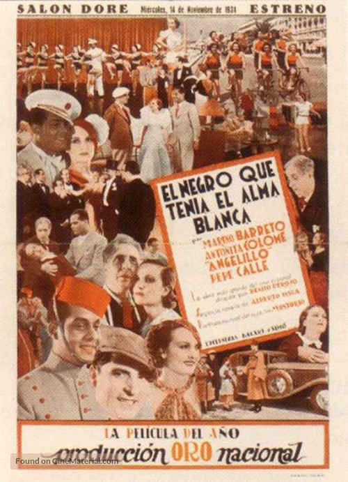 Negro que ten&iacute;a el alma blanca, El - Spanish Movie Poster