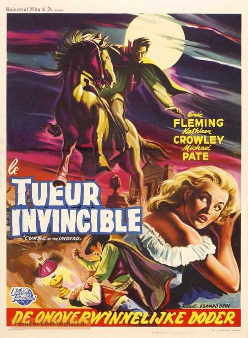 Curse of the Undead - Belgian Movie Poster