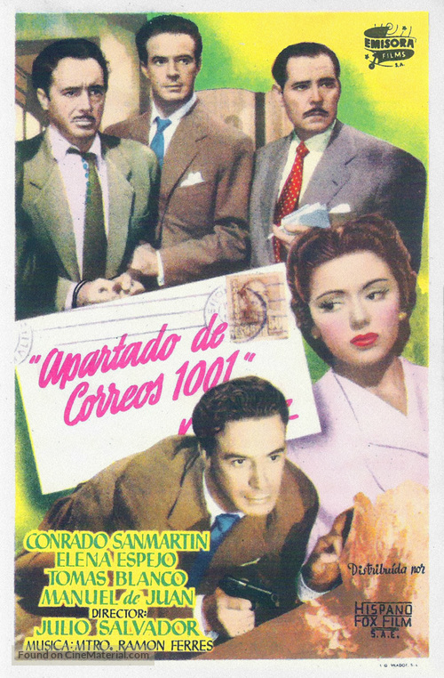 Apartado de correos 1001 - Spanish Movie Poster