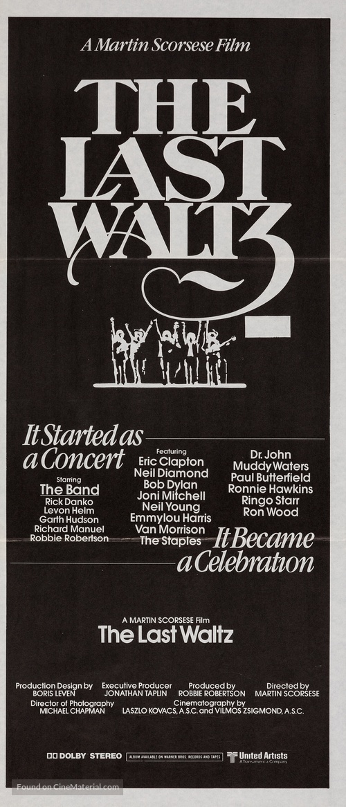 The Last Waltz - Australian Movie Poster