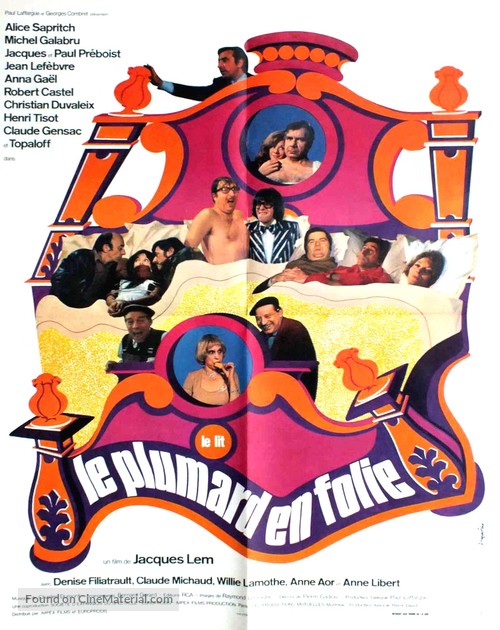 Le plumard en folie - French Movie Poster