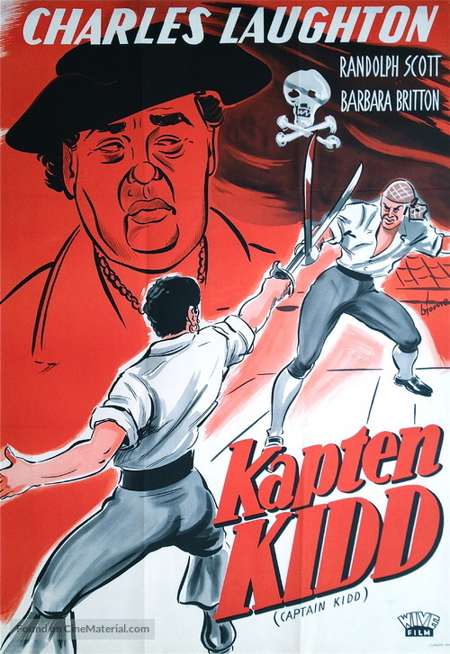 Captain Kidd - Swedish Movie Poster