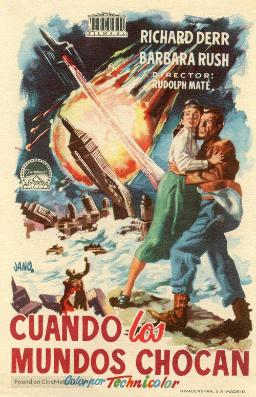 When Worlds Collide - Spanish Movie Poster