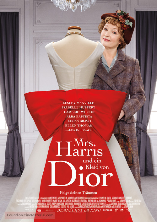 Mrs. Harris Goes to Paris - German Movie Poster