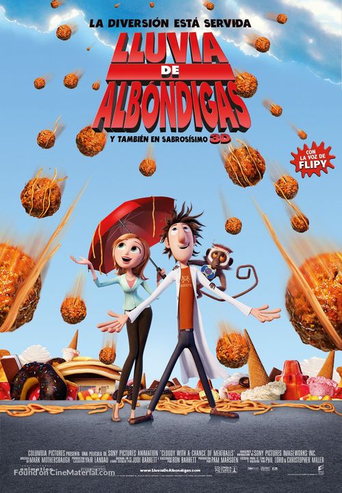 Cloudy with a Chance of Meatballs - Spanish Movie Poster