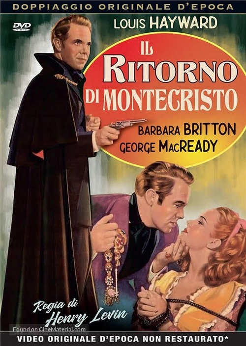 The Return of Monte Cristo - Italian DVD movie cover