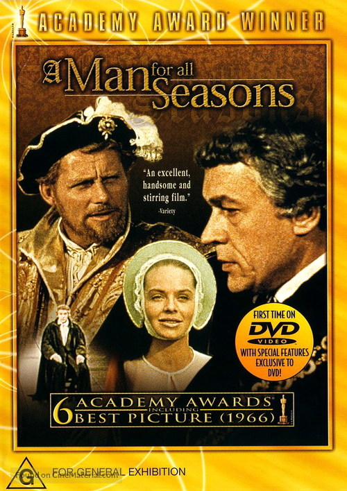 A Man for All Seasons - Australian DVD movie cover