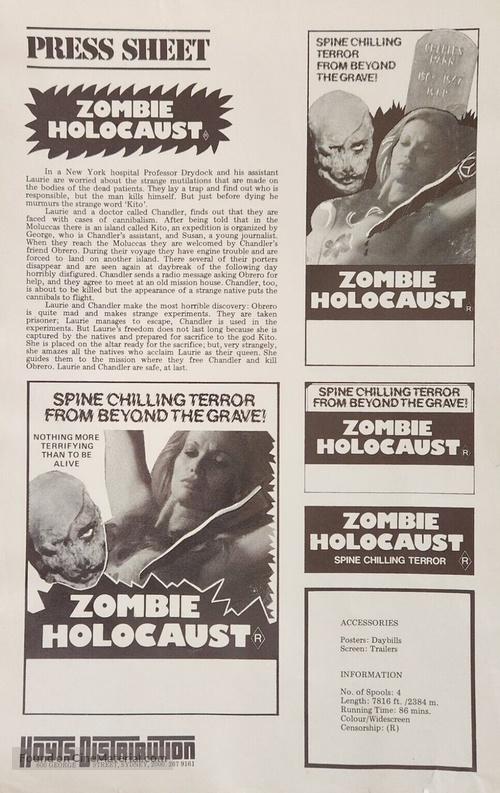 Zombi Holocaust - Australian poster