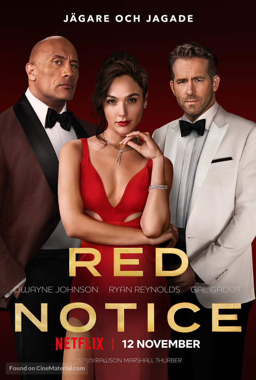 Red Notice - Swedish Movie Poster