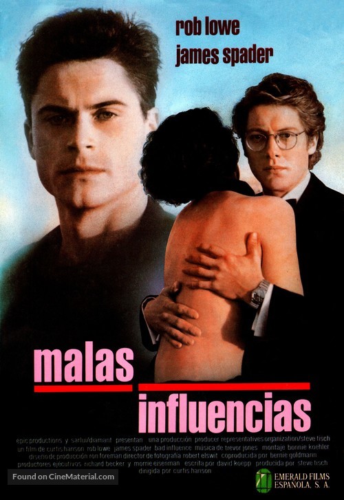 Bad Influence - Spanish Movie Poster