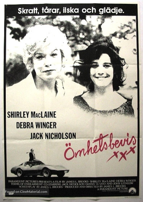 Terms of Endearment - Swedish Movie Poster