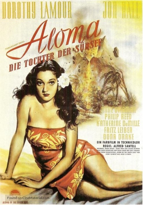 Aloma of the South Seas - German Movie Poster