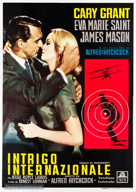 North by Northwest (1959) Italian movie poster