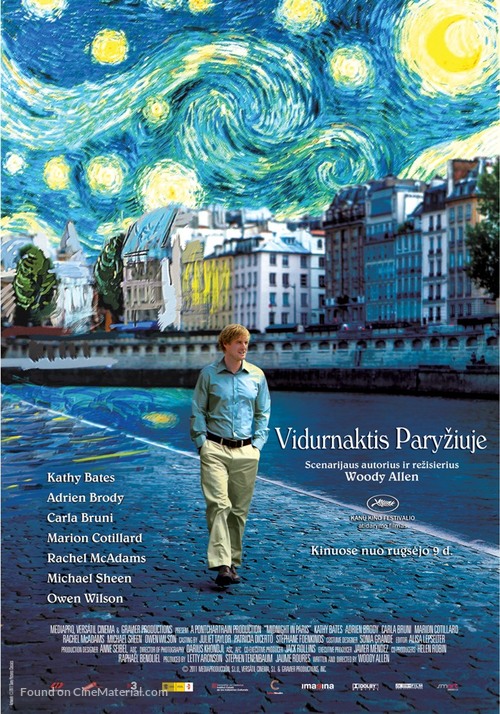 Midnight in Paris - Lithuanian Movie Poster