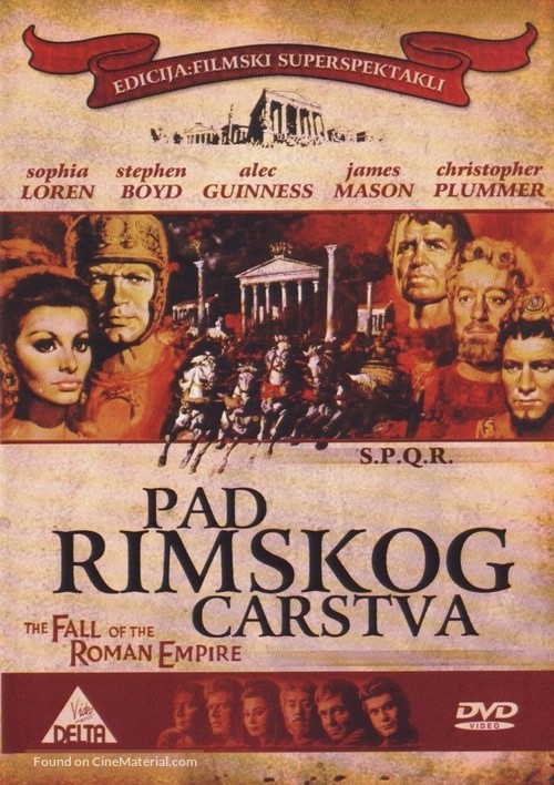 The Fall of the Roman Empire - Serbian DVD movie cover