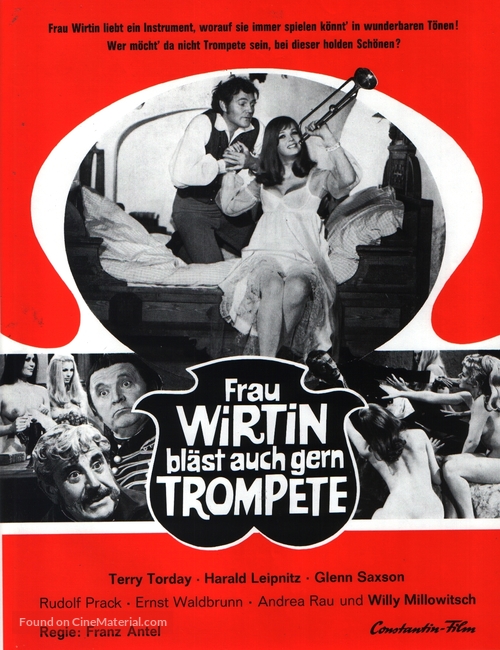 Frau Wirtin bl&auml;st auch gern Trompete - German Movie Poster