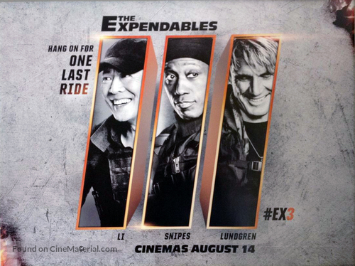 The Expendables 3 - British Movie Poster