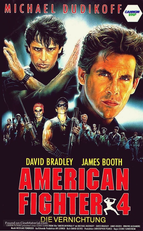 American Ninja 4: The Annihilation - German VHS movie cover