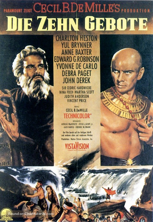 The Ten Commandments - German Movie Poster