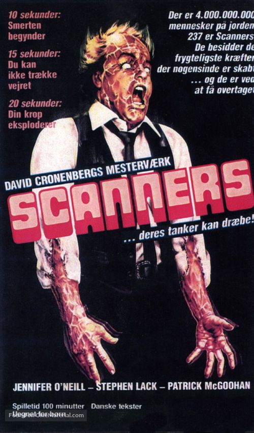 Scanners - Danish VHS movie cover