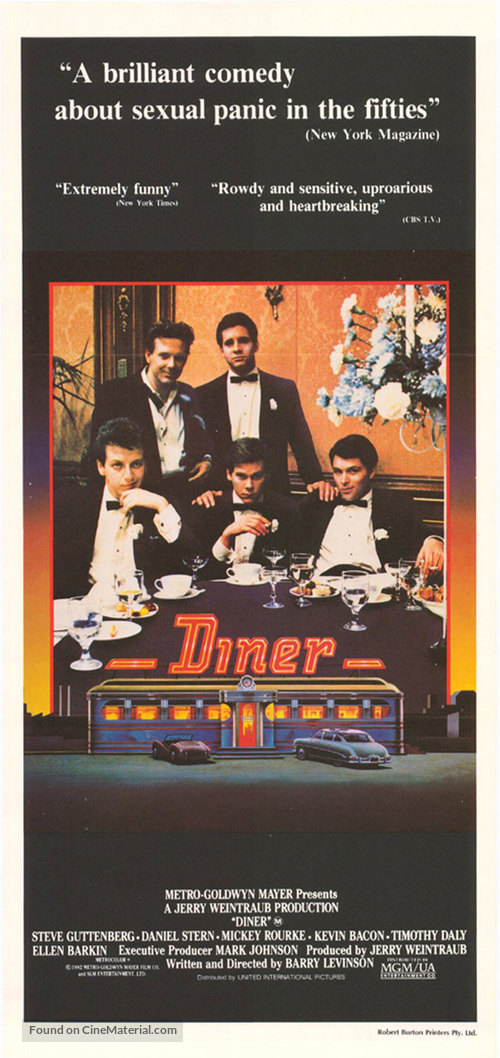 Diner - Theatrical movie poster