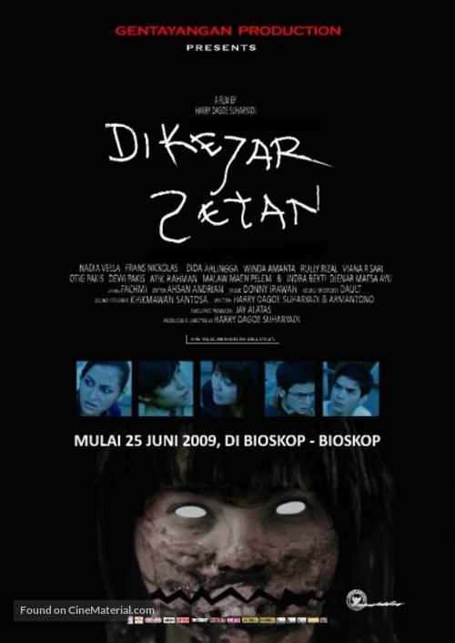 Dikejar setan - Indonesian Movie Poster