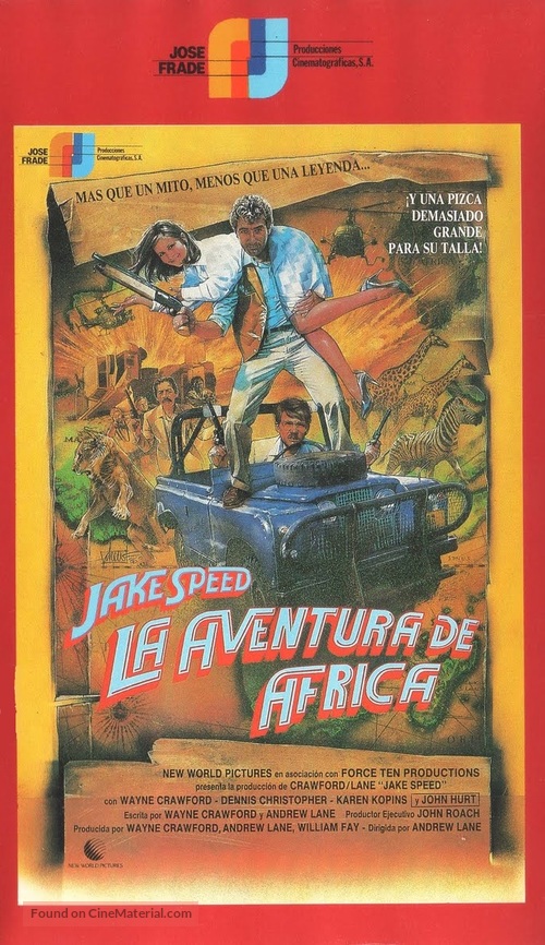 Jake Speed - Spanish VHS movie cover