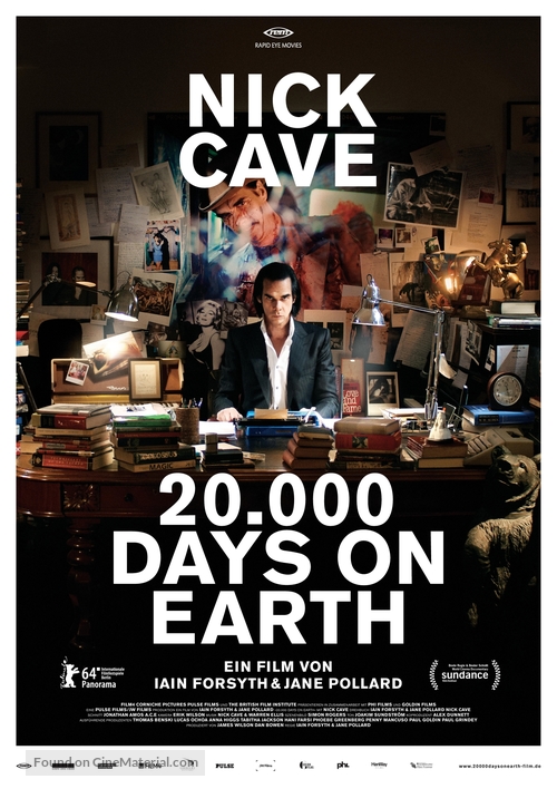 20,000 Days on Earth - German Movie Poster