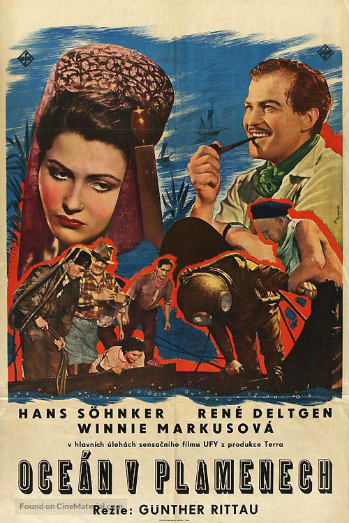 Brand im Ozean - Czech Movie Poster