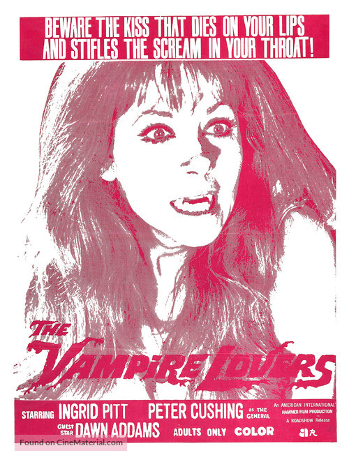 The Vampire Lovers - Australian Movie Poster