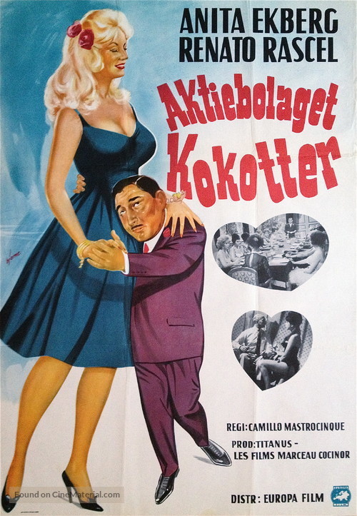 Anonima cocottes - Swedish Movie Poster